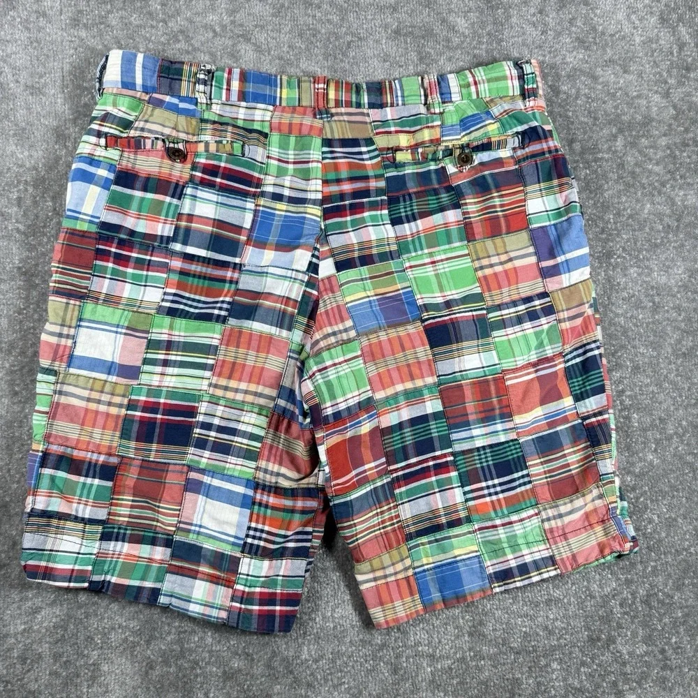 Polo‎ Ralph Lauren Shorts Men's 36 Patchwork Chino Madras Preppy Beach Coastal